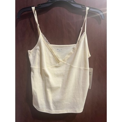 No Boundaries Lace Trim V-Neck Cami, Women's size M   H-005