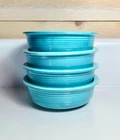 Vintage Fiesta set of 4 Turquoise 4 3/4" Bowls - NICE BOWLS!