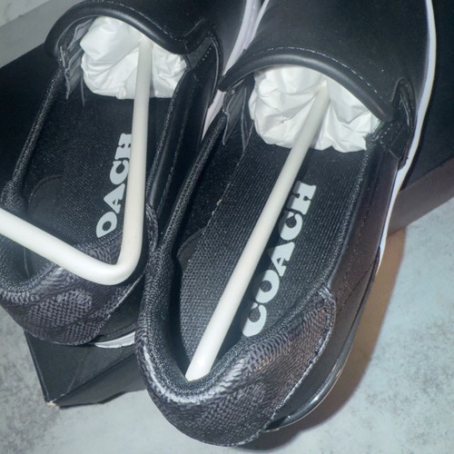 Coach Women’s Walker Slip-On Black Canvas 5/7 B (M) - Picture 7 of 15