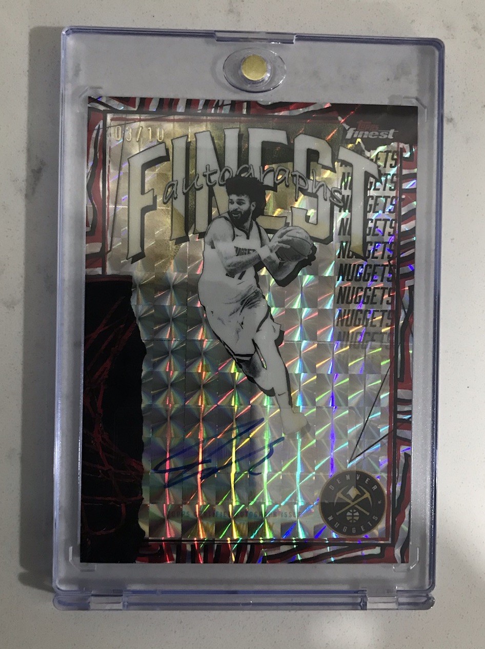 Jamal Murray Topps Finest Auto /10 Nuggets Champion SSP Refractor Autograph