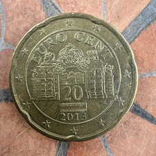 Austria 20 Euro Cent Coin Austria 2013 Circulated Coin Collectible Coin Circulated Coin