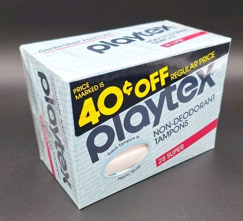 2 Boxes of Sealed Vintage Playtex Tampons FILM PROP *NOT FOR USE* 1990's 2000's - Picture 7 of 15
