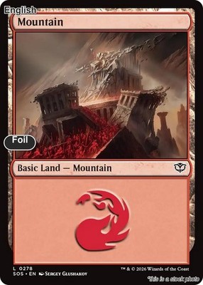 Magic Mountain (0278) 278 Land Secrets of Strixhaven NM Foil M-3672