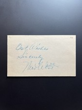 Max West Signed Index Card JSA LOA (1928 debut) Brooklyn Robins Dodgers (d 1971)