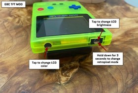 Nintendo Game Boy Color GBC System Backlight Backlit Brighter TFT Clear Green