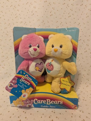 Care Bears 7'' Cuddle Pairs Take Care Bear Birthday Pink Yellow Star Cupcake New