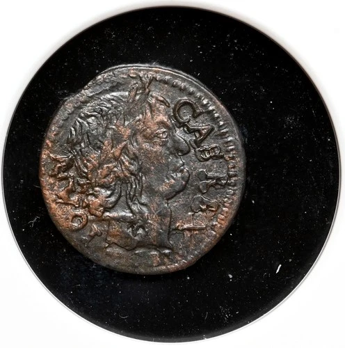 POLAND. Jan of Casimir, 1648-1668. Copper Solidus, 1660-TLB, NGC AU Details