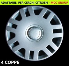 COPRICERCHI COPPE RUOTA PER CITROEN DIAMETRO 14 KIT 4 PEZZI