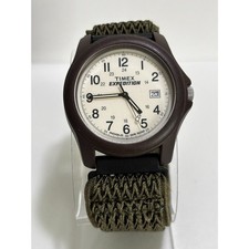 Timex Expedition T49101 with olive band stretch band quartz men's watch