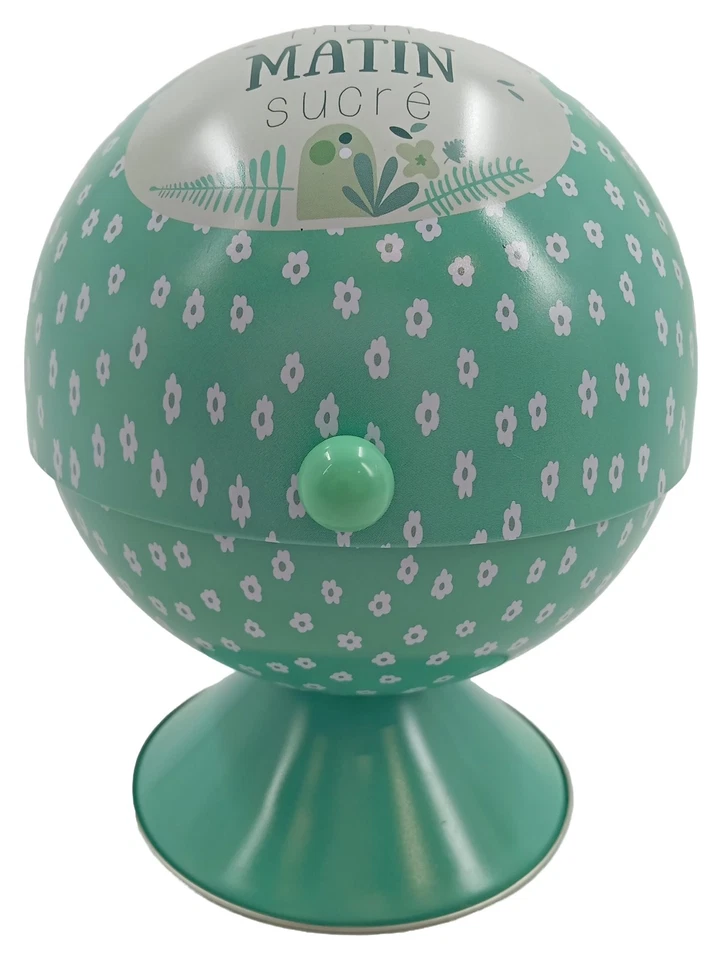 Derrière La Porte Sucrier Vert Matin Sucré Motif Floral Vintage - Photo 1/4