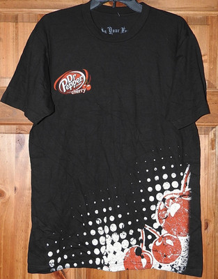 Dr. Pepper Cherry by In Your Face Apparel Black T-Shirt XL
