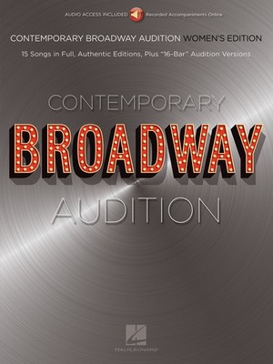 Contemporary Broadway Audition for Women Vocal Sheet Music Book Sing-Along Audio