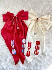 K-Pop BTS Army With Charms Satin Ribbon Bow Hair Clip Bow Accessories