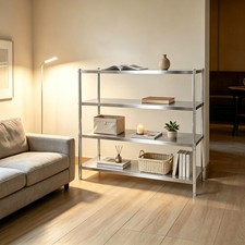 4-Tier Adjustable Heavy Duty Shelving Shelf Storage Stainless Steel Shelving
