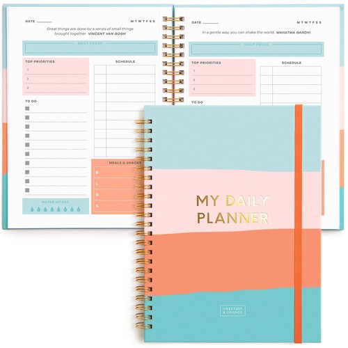 S&O Undated Planner with Meal, Habit and Routine Tracker, Daily To Do List-D...