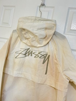 Stussy Beach Shell Jacket - Size XL - Wave Dye Bone White | eBay