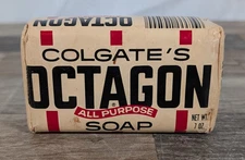 Vintage Colgate's 7 Oz. Octagon All Purpose Soap Bar Unopened NOS