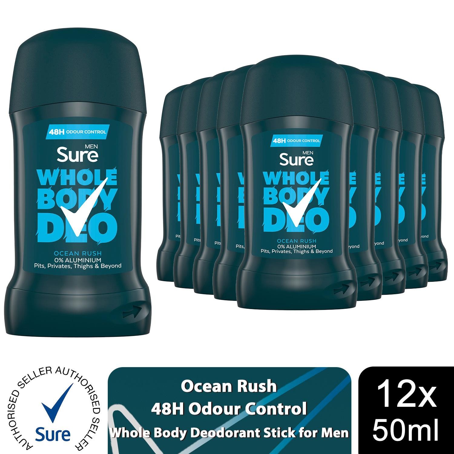 Sure Men Deodorant Stick Ocean Rush with 48Hrs of Odour Control 50ml, 3 Pack - Image 7