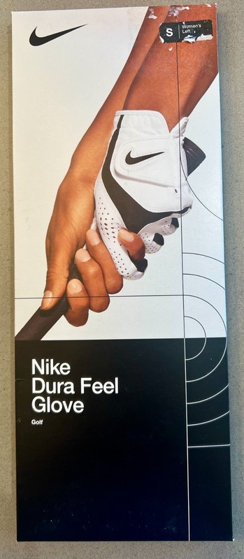 NIKE DURA FEEL Golf Left Glove  White/Black  WOMENS SZ Small  NEW