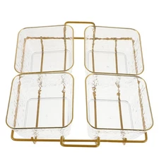  Divided Serving Tray Food Display Dessert Bowl Compartmentalized Trays