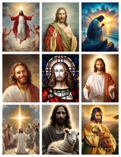 JESUS CHRISTUS GOTT POSTER - GERAHMT & LAMINIERT OPTION a