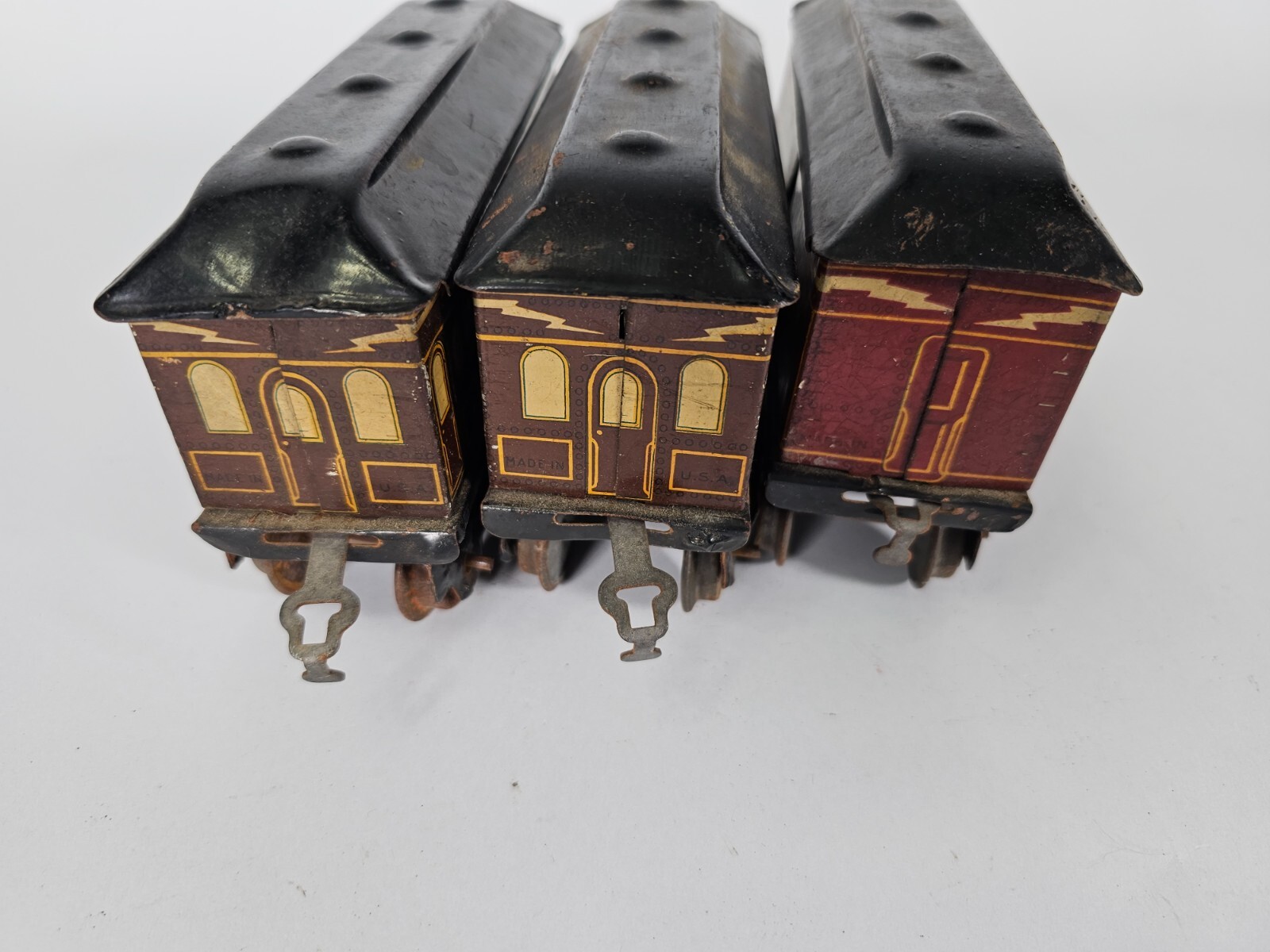 Prewar American Flyer O Gauge Passenger Car Set Green 1200 1201 eBay