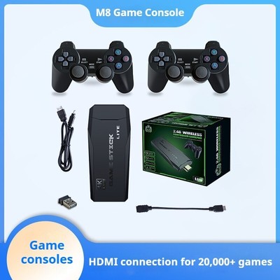 M8 2.4G wireless double TV game console portable retro nostalgic home machine