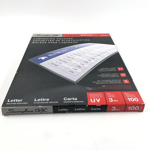 GBC Swingline EZUse 3mil Letter Size Thermal Laminating Pouches - 100pk - Picture 2 of 4