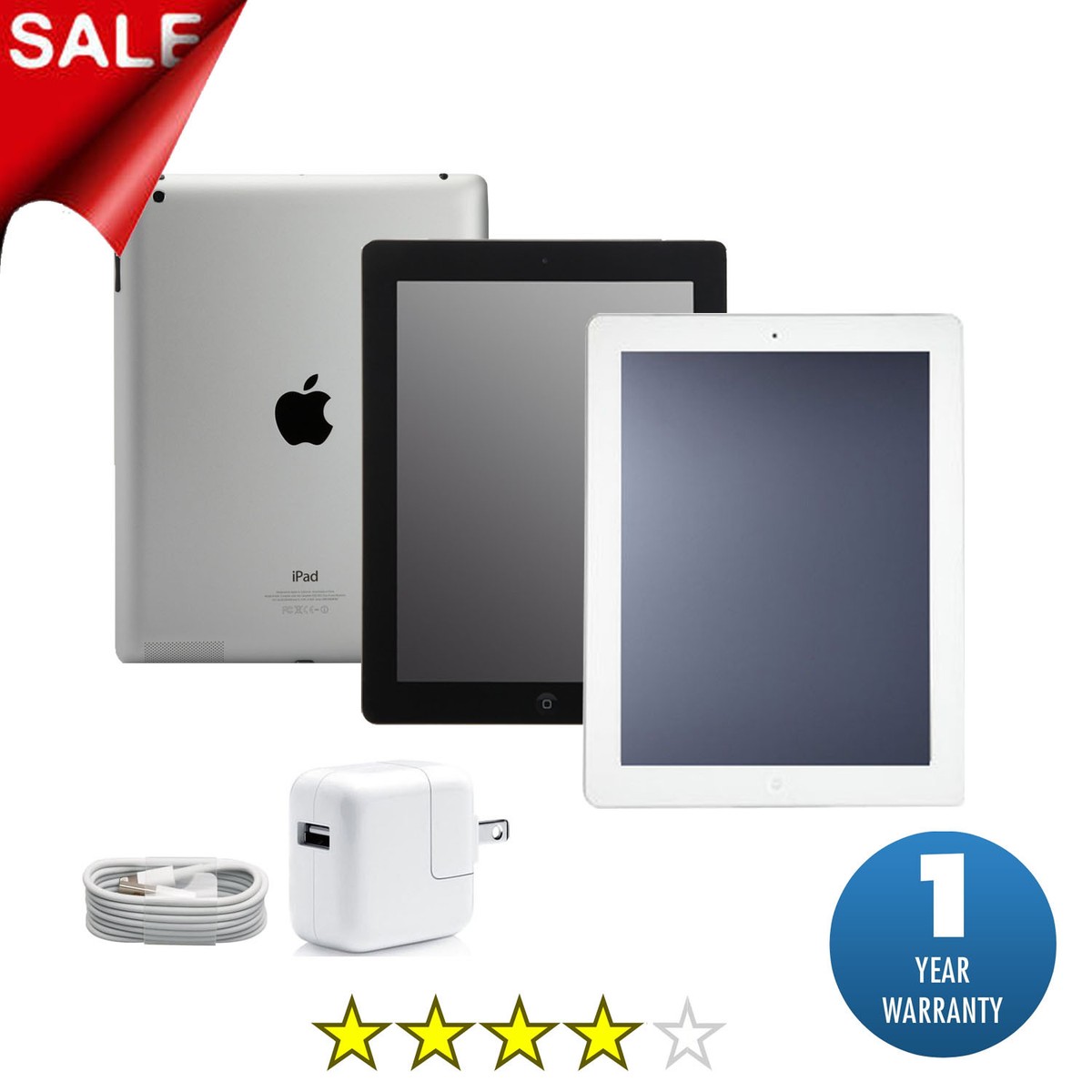 Apple iPad 2, 3 or 4 | 16GB, 32GB, 64GB or 128GB | Black or White