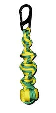 1” Monkey Fist Paracord Keychain Steel Ball Bearing Twisted Braid