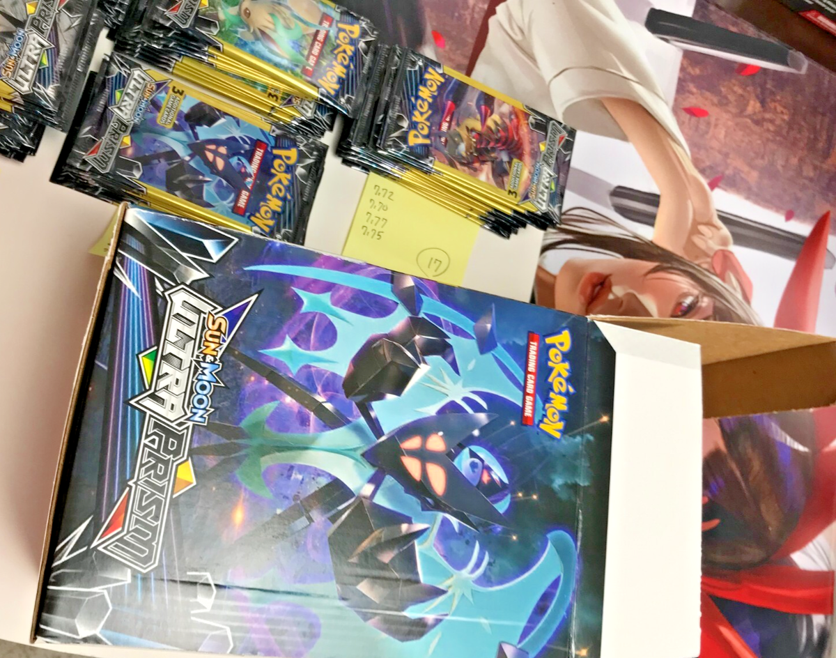 dollar tree pokemon booster box SEALED New Pokemon Sun Moon 96 Ultra prism Dollar tree 3 card pack Booster  Box