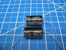 SC - GHA Series - Axial  Electrolytic Capacitors - 35v 2200uF - 2 Pieces