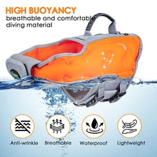 XL Pet Dog Life Jacket Swim Vest Safety Rescue Reflective Stripe  Pull Handle