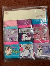 So Girls Hipsters Cotton Panties 9Pack Size 10 12 14 Llama Dog Unicorn & Floral