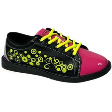 Pyramid Women's Rain Black/Hot Pink/Lime Green Bowling Shoes