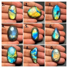 Natural Multi Labradorite Cabochon Loose Gemstone For Jewelry Making J 9553