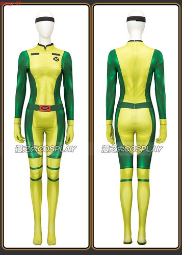 Body Anime X-Men '97 Rogue Halloween vestito cosplay costume tuta collant - Foto 7 di 23