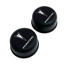 Pontiac Logo With Text Black Breathers With Grommets Set