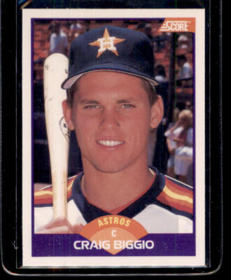 1989 Score #237 Craig Biggio RC/Inconsistent design,/portrait on front