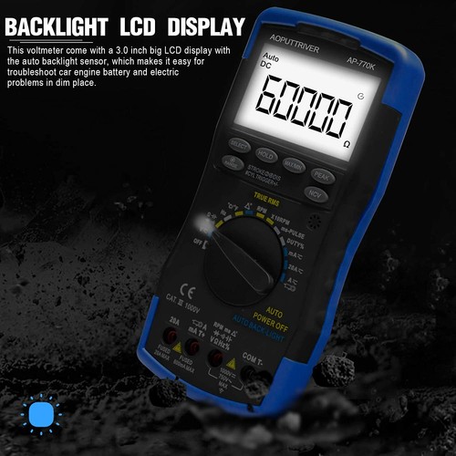 Digital Automotive Multimeter NCV AC/DC 60mA~20A msPULES Tach Dwell Voltmeter DE - Bild 6 von 8