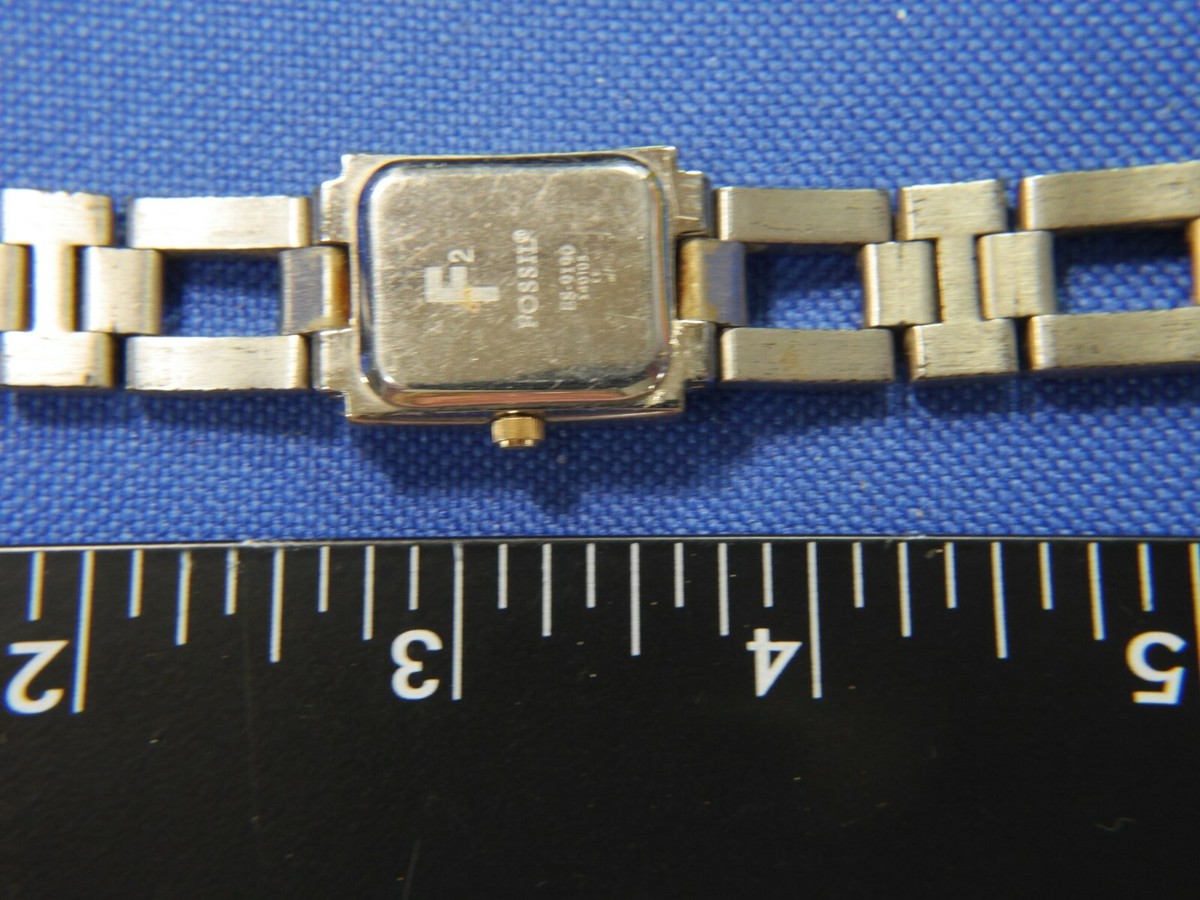 FOSSIL F2 9190 BRACELET BAND GOLD & SILVER TONE WATCH FRESH 