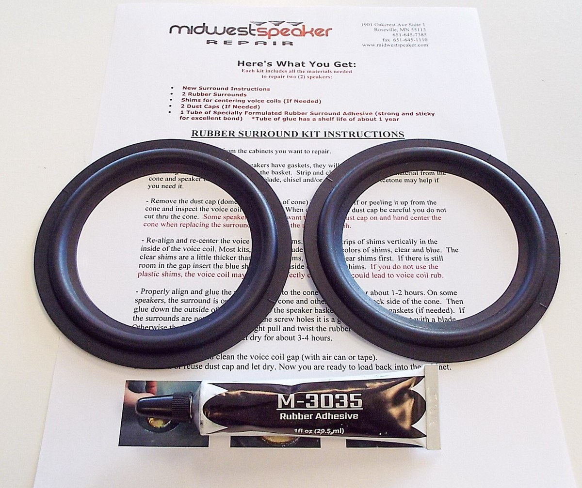 5" Butyl Rubber Surround Woofer Kit - Speaker Repair - R5-1 | eBay