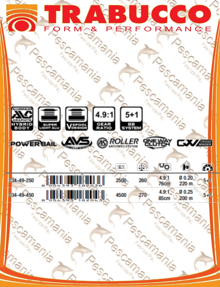 Mulinello Frizione Anteriore TRABUCCO VEXIL FA 4500 - Immagine 2 di 4