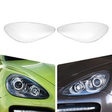 Pair Headlight Lens Cover Lamp Shade For Pors...