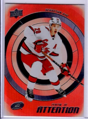 2022/23 Upper Deck Series 1 Sebastian Aho Centre Of Attention Card # CA-16