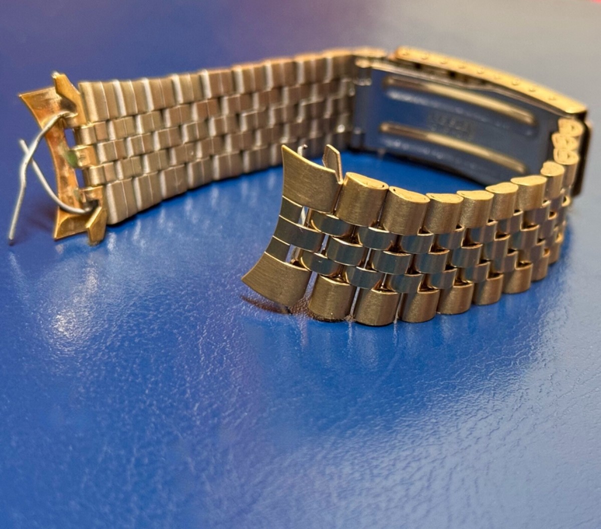 Long Kreisler gold-plated jubilee vintage watch bracelet 20mm new in box  1960s