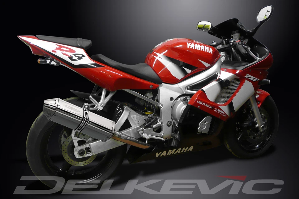 Silenciador de escape tri-oval aço inoxidável Yamaha YZF-R6 1998-2002 Delkevic 13"  - Imagem 4 de 4