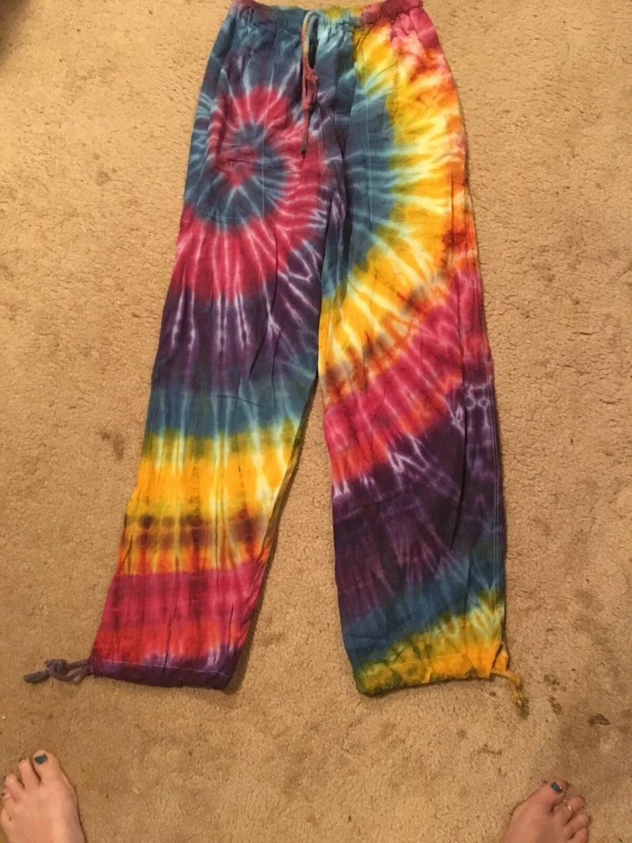 Tie dye drawstring pants clearance