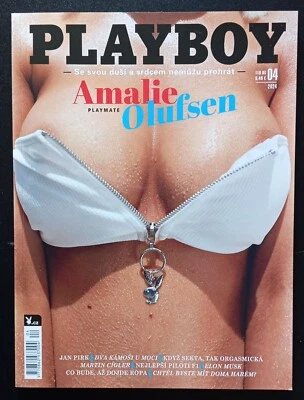 Playboy CZ version April 4 2024 Elon Musk Amalie Olufsen Girls New Unread