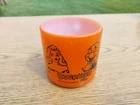 Vintage 1968 LIL ABNER Dogpatch Comic Strip Federal Glass Orange Mug